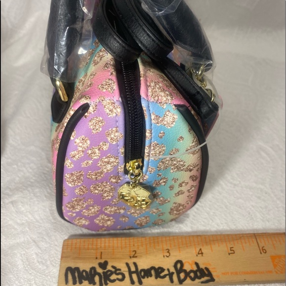 Betsey Johnson Luv Crossbody Purse Womans hand Bag kitty cat rainbow set BNWT - Picture 6 of 11